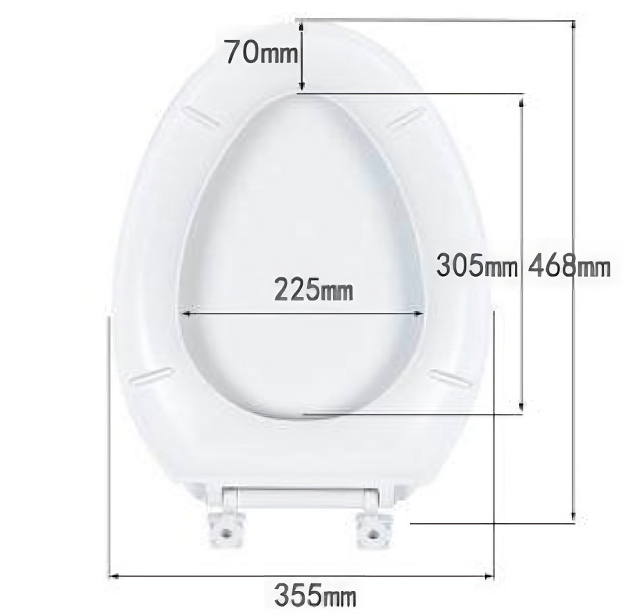Asiento para sanitario de largo cierre